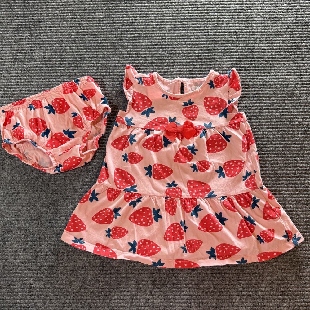 Child of Mine Carter's Girls 18M Strawberry Dress & Bloomers Sleeveless